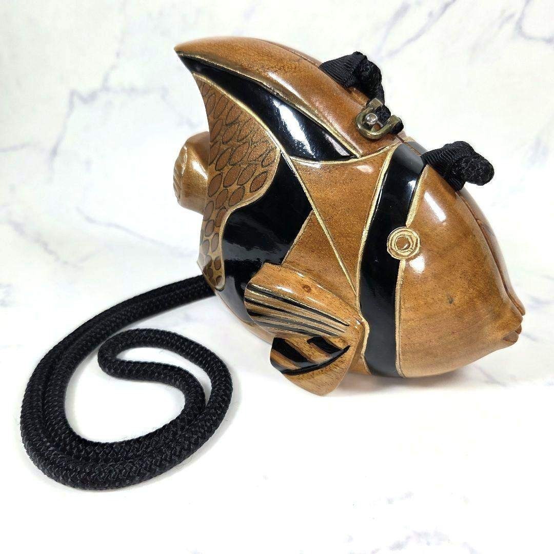 希少 TIMMY WOODS ティミーウッズ 木彫り 魚型 ショルダーバッグの通販