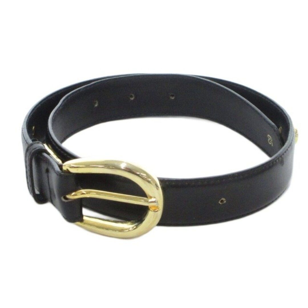 セリーヌ CELINE ベルト トリオンフ 65 黒レザーベルト ゴールド金具