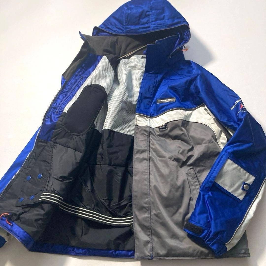 ビッグサイズ】PHENIX スキーウェア ジャケット 中綿入り フード付き 青