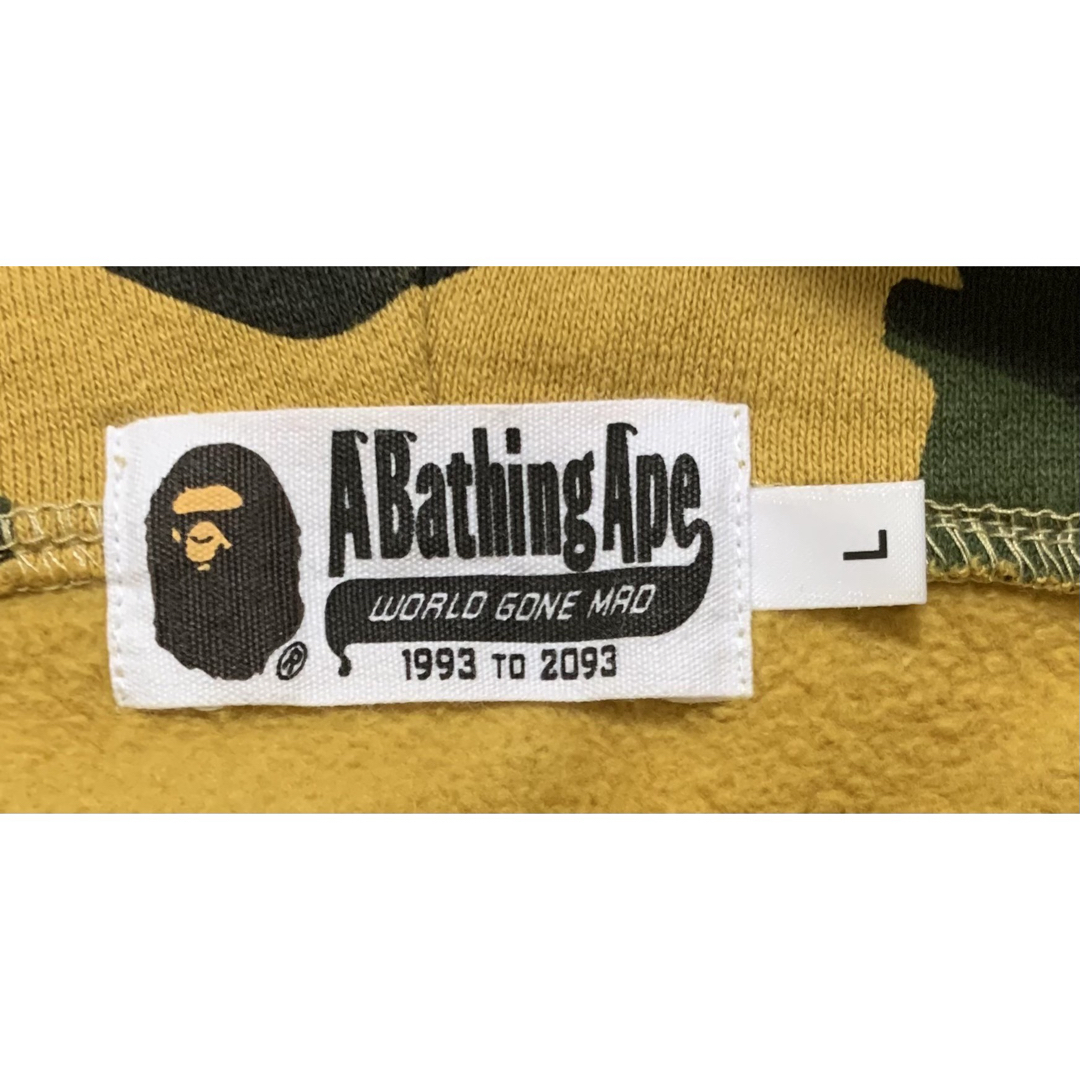 ☆激レア☆ APE イエローカモ シャークパーカー L パーカー kaws