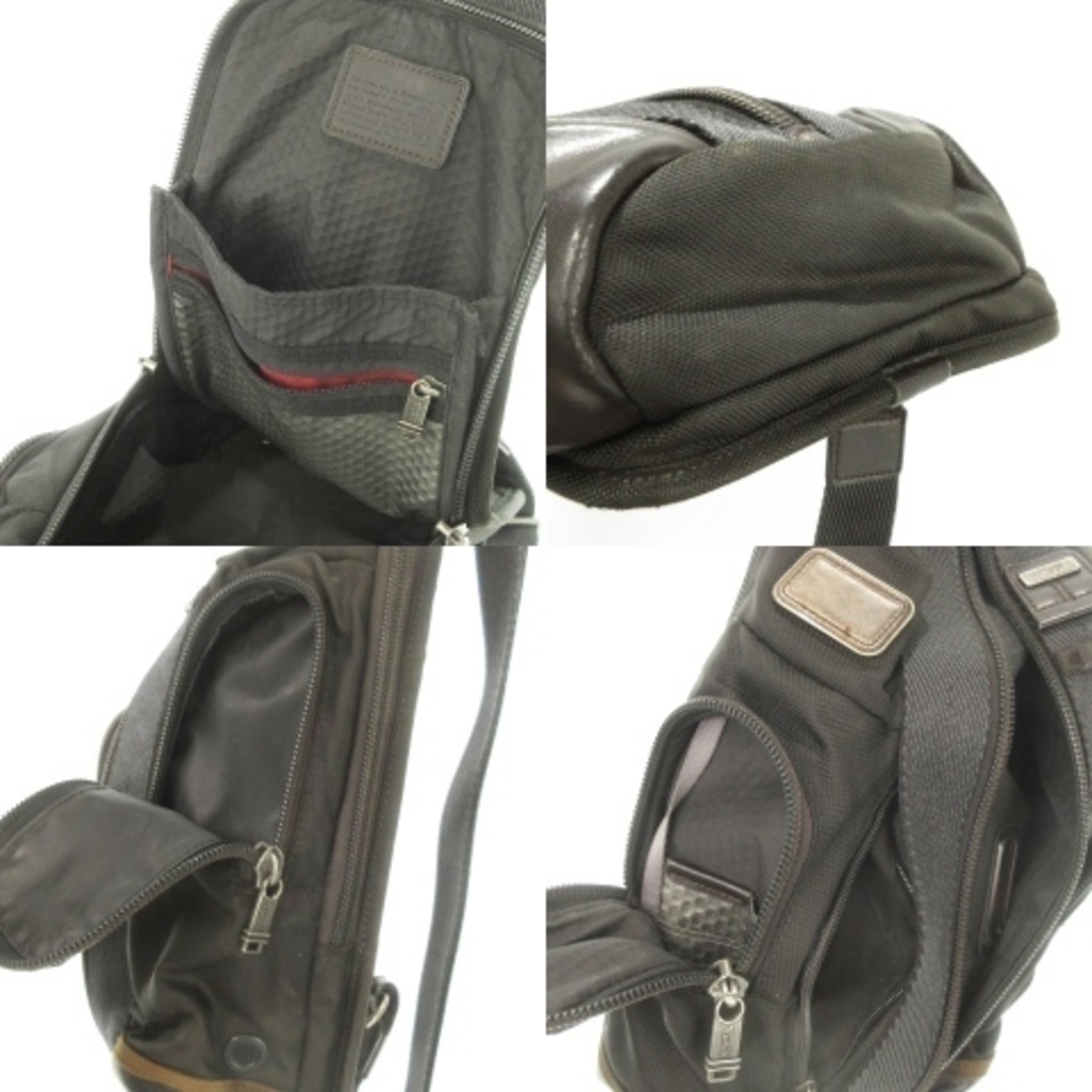 TUMI - TUMI ALPHA BRAVO サラトガ スリング ボディバッグ ロゴ 黒の