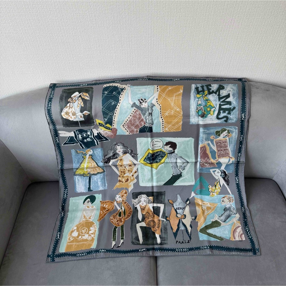 エルメス カレ 70 ジェーム・モン・カレ スカーフ シルク エルメス