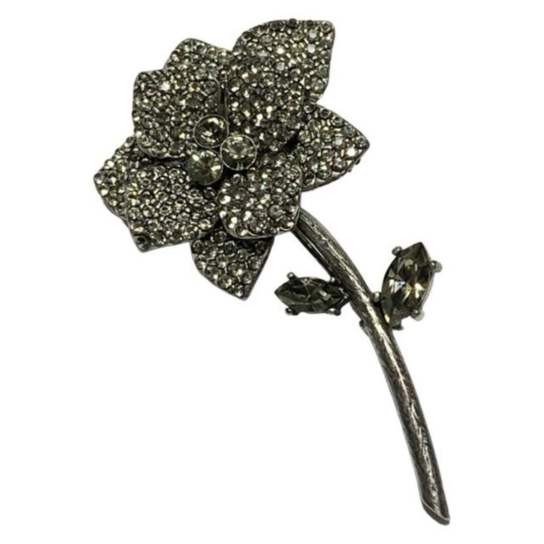 フォクシー｜ブローチ 雫 ラインストーン 曲線 シルバー フォクシー