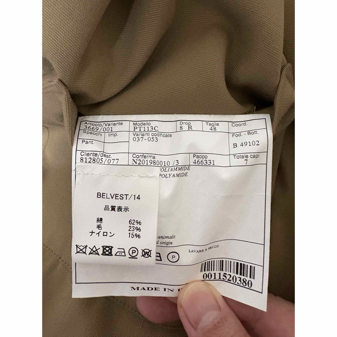 タグ付新品 BELVEST ベルベスト チェスターコート ベージュ48