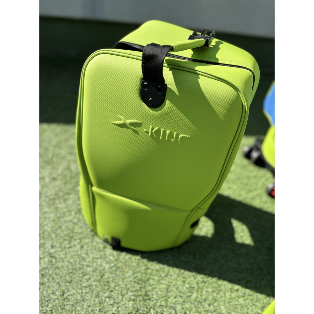 キャスター付 ゴルフバッグ キャディバッグ 新品 グリーン ブルー KING