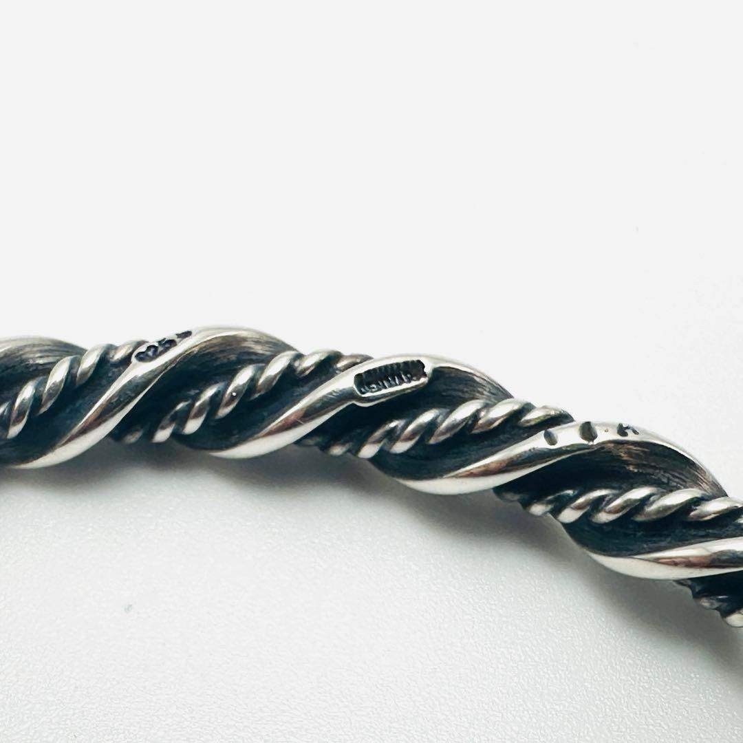 GEORG JENSEN 17A ツイスト シルバー バングル 925S ロープ