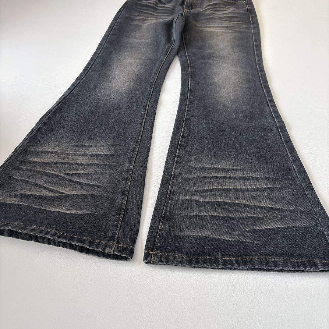 美品】黒デニム フレアデニム Y2K 平成 ギャル 美シルエットの通販 by
