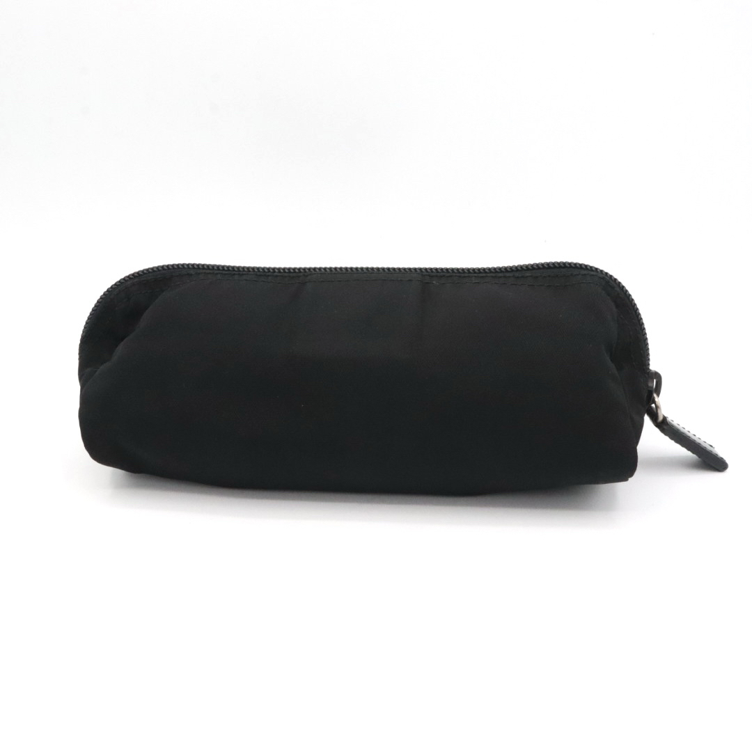 PRADA - 美品 プラダ ナイロン ミニ ポーチ 三角ロゴ ブラックの通販