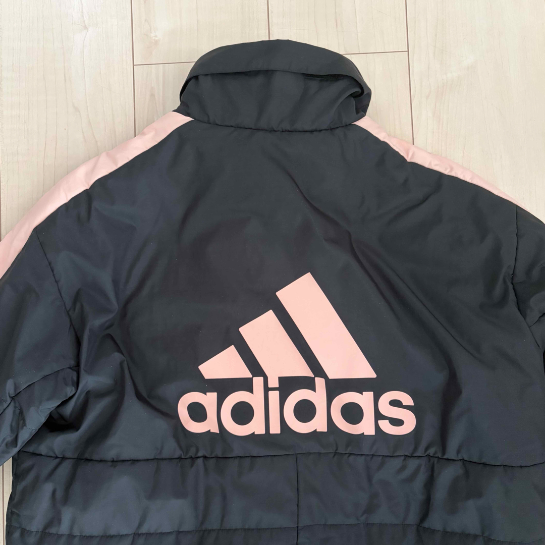 adidas】アディダス 160 ベンチコート ネイビー ピンク サッカー