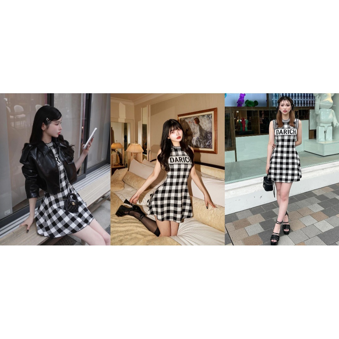 Darich - ダーリッチ darich ギンガムチェックフレアミニワンピース