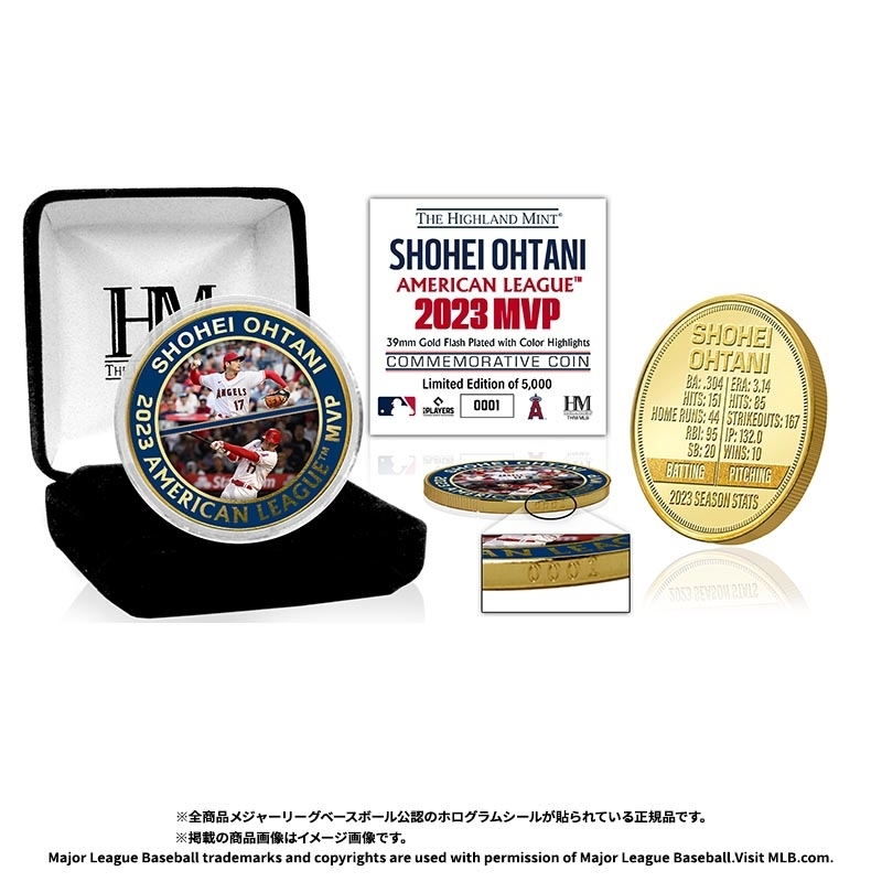 大谷翔平2023 MVP受賞記念ゴールド エンゼルス大谷翔平2023 AL MVP