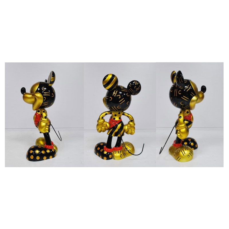 ゴールド＆ブラックミッキースタチュー 【Disney x BRITTO Limited