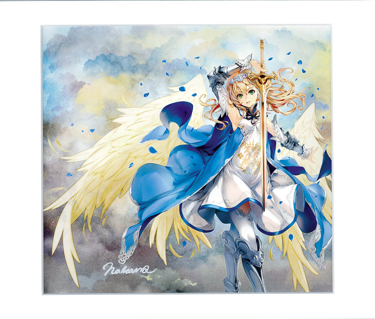 2146] nakano 直筆サイン入りカラー複製イラスト「オルタンシア