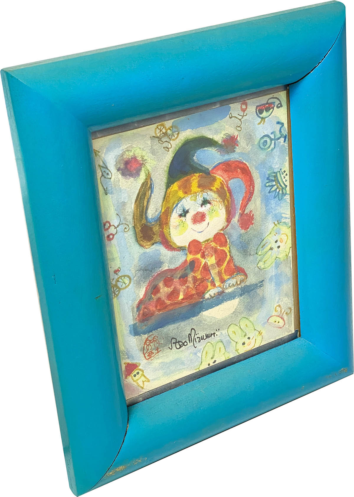 3038] 水森亜土 直筆カラーイラスト