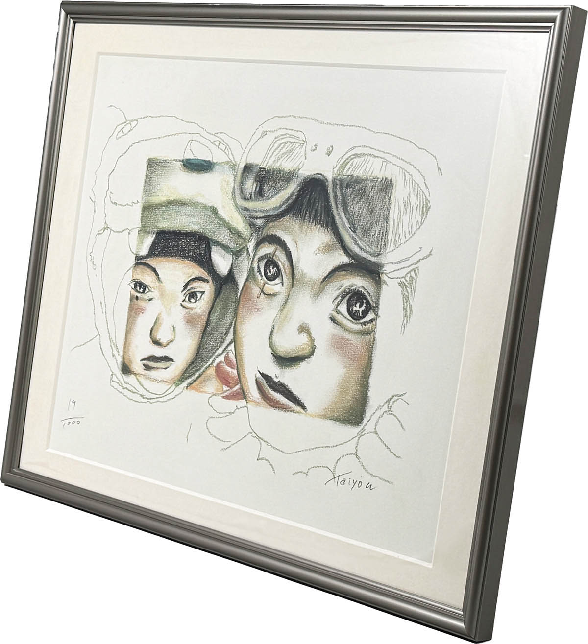 5057] 松本大洋 直筆イラスト+直筆サイン入りカラー複製イラスト「鉄