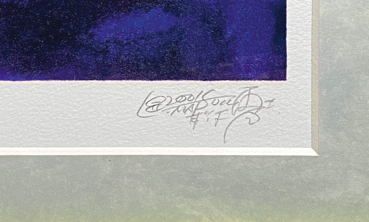 2834] 松本零士 直筆サイン入りカラー複製イラスト「メーテル