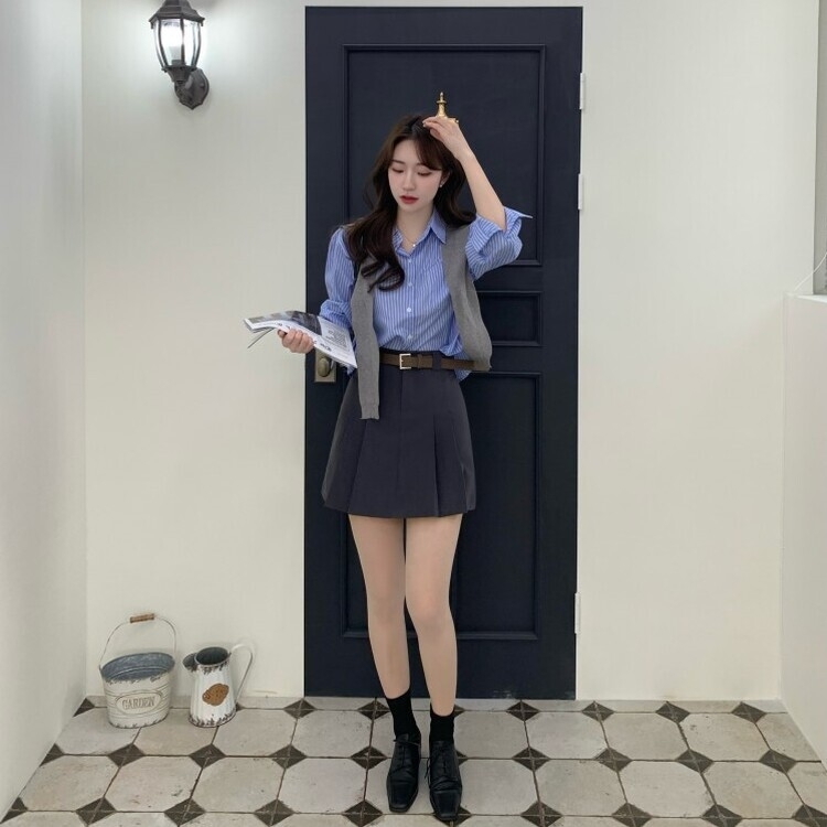 ミュウミュウプリーツベルトミニスカート｜ミニスカート｜韓国