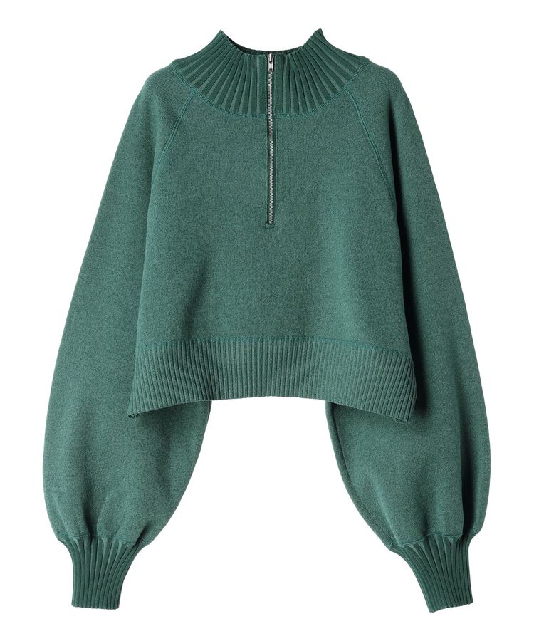 ≪USED≫KBF2wayクロップドスウェットライクプルオーバー/Green Parks