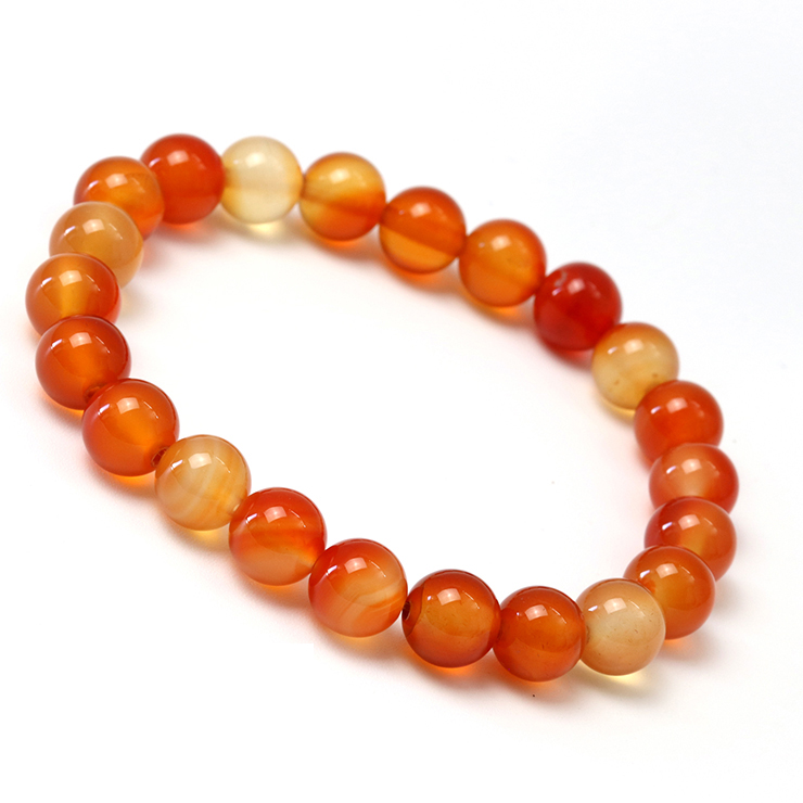 カーネリアンミックスカラー8mm シンプルブレスレット｜天然石
