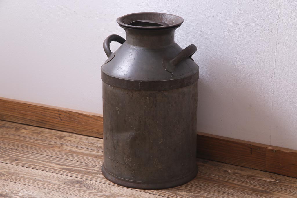 アンティークミルク缶 錆色 取っ手付き 3個セット オンライン セール