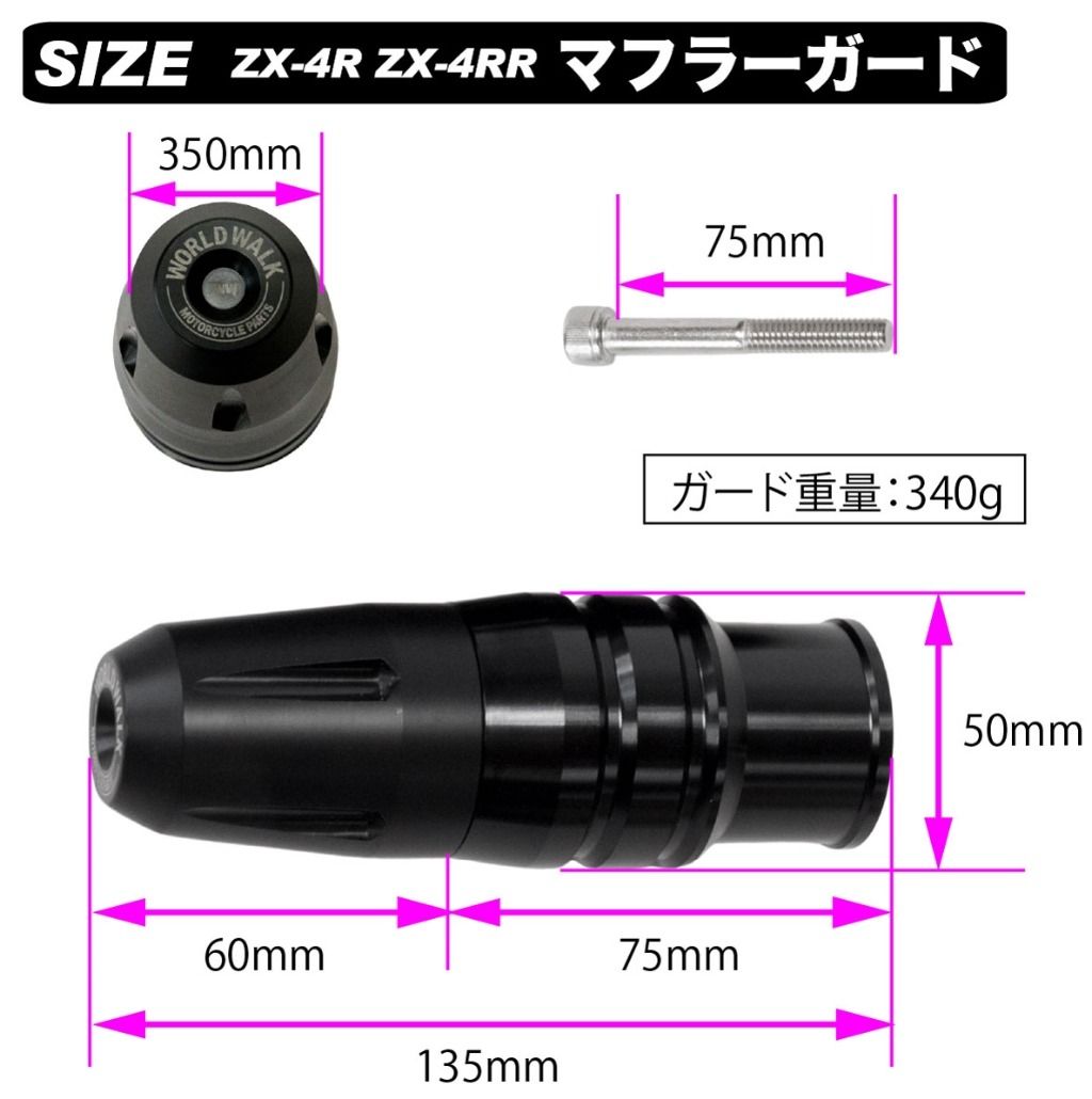 Webike | World Walk ワールドウォーク マフラーガード Ninja ZX-4R SE