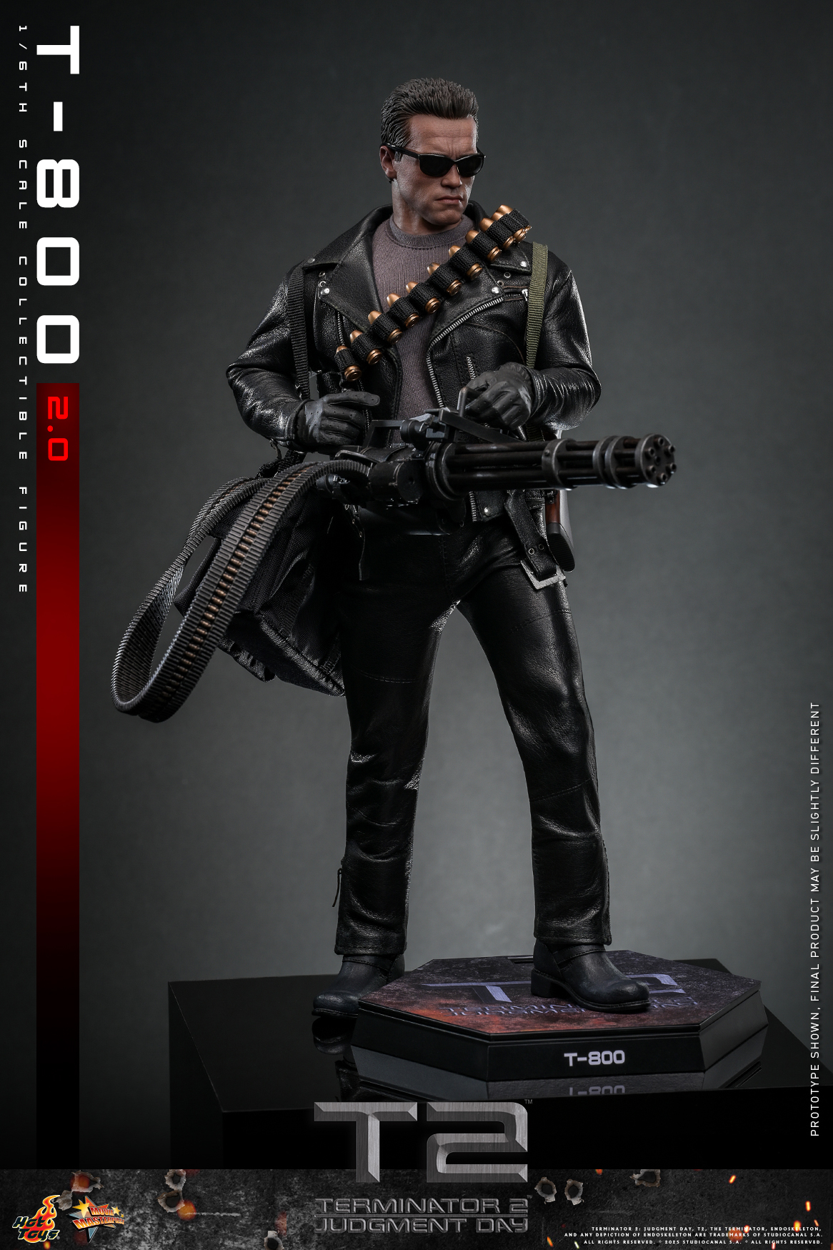 HOT TOYS《魔鬼終結者2》T-800（2.0）1/6比例收藏人偶藏散彈槍的玫瑰花