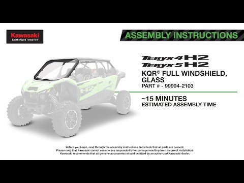 Kawasaki KQR Glass Full Windshield - 2026 Teryx4 H2 - 99994-2103