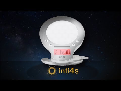 光目覚まし時計 【inti4s】 ホワイト INTI4SWHITE [デジタル] ムーン