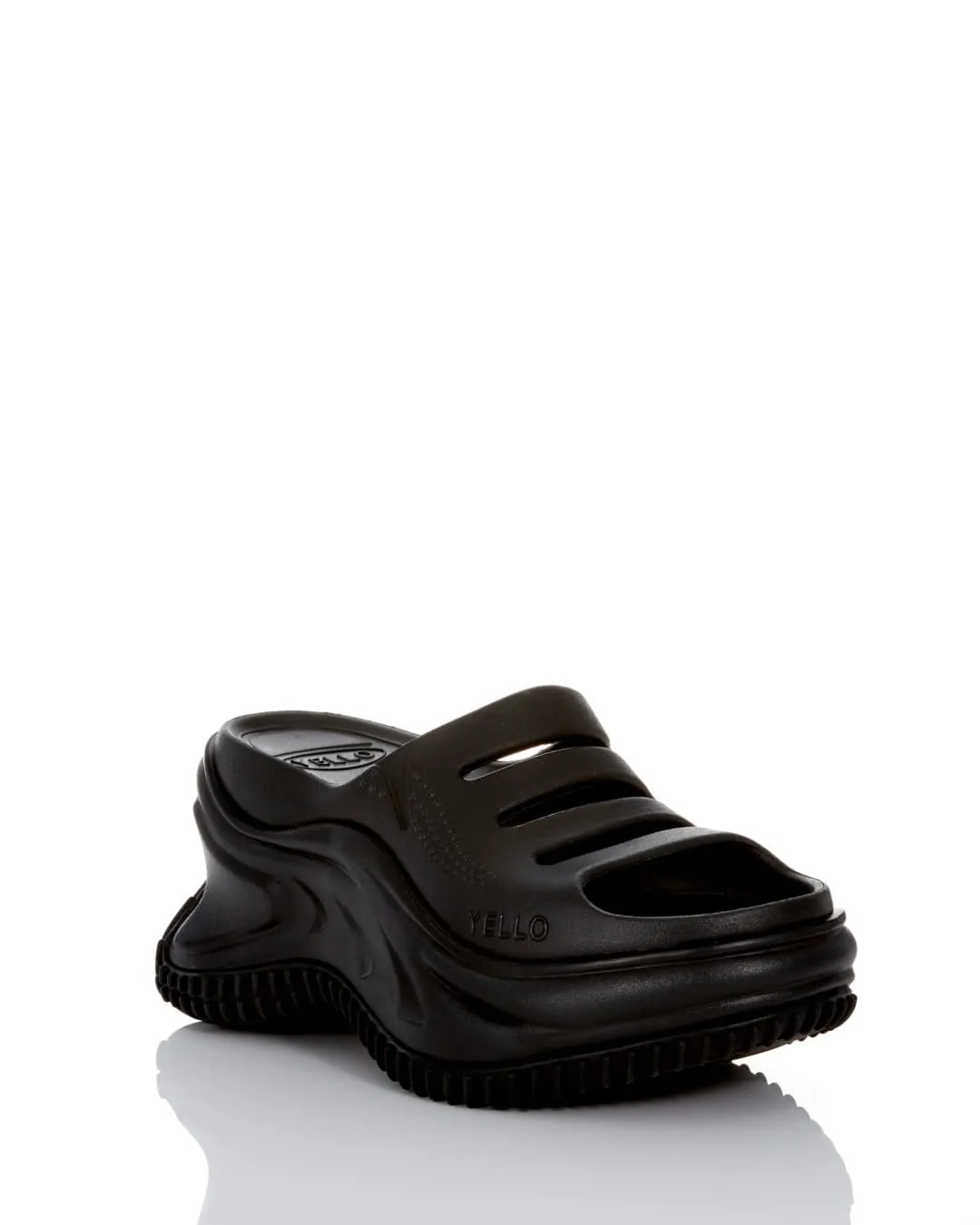 YELLO ブラックホワイト ミュール YELLO / TOKYO BLACK DOUBLE SNEAKER