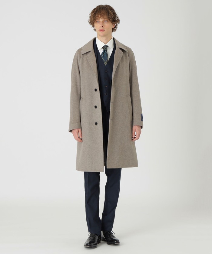 一部店舗限定】COLOMBOカシミヤベルテッドバルマカーンコート