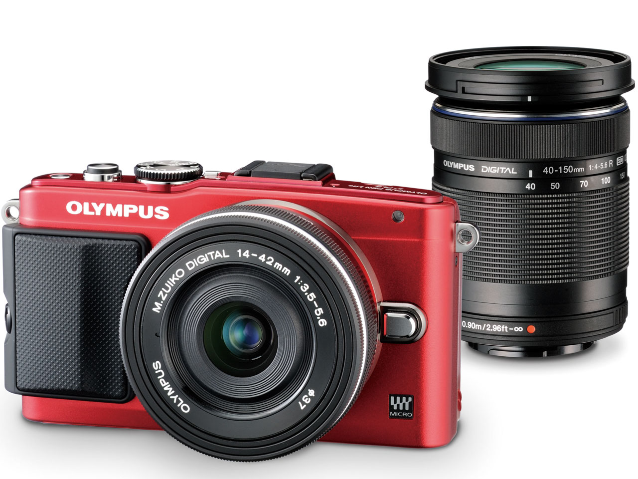オリンパス OLYMPUS PEN Lite E-PL6 EZ ダブルズームキット [レッド