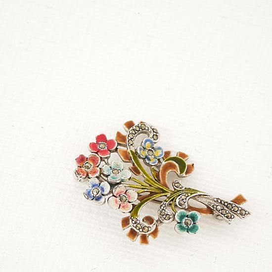 J0312 1940年代イギリス製マーカサイトフローラルスプレイエナメル