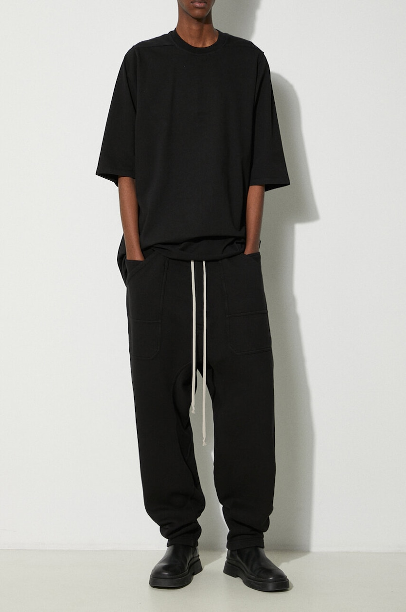 Rick Owens joggers Knit Sweat Pants Classic Cargo Drawstring black