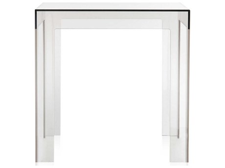Kartell Jolly Square Plastic Light Blue End Table | KAR8850Y5