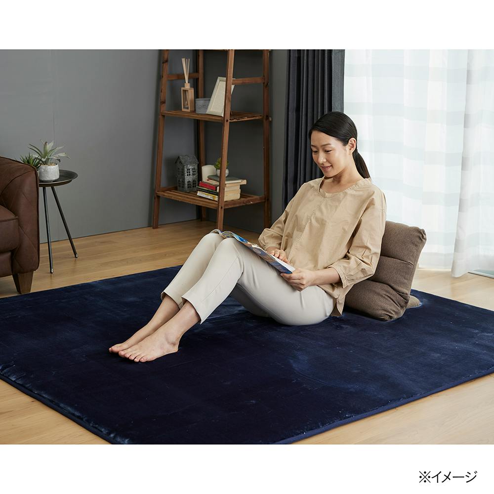 枕にもなる背もたれイス Lepoco ブラウン 幅58cm 奥行36～41cm 高さ15