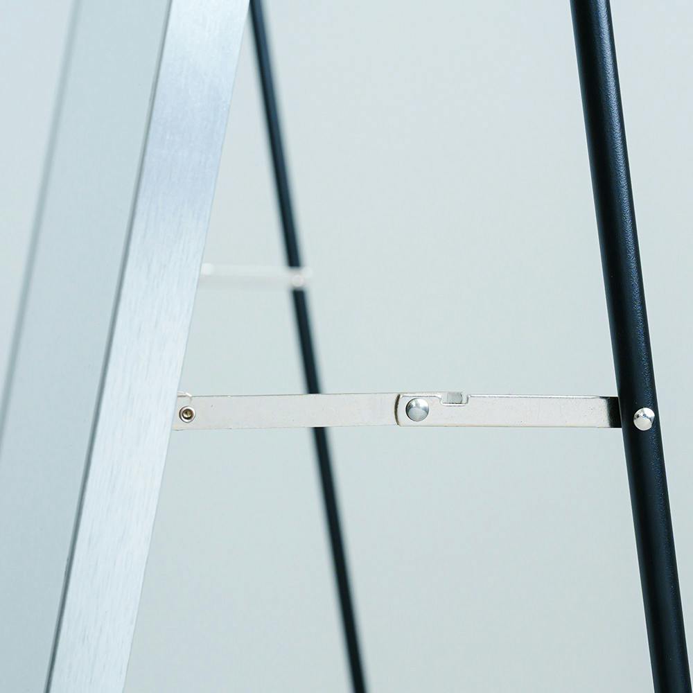 スタンドミラールーミー(アーチ) [シルバー]】幅60.5×奥2.9～37×高さ