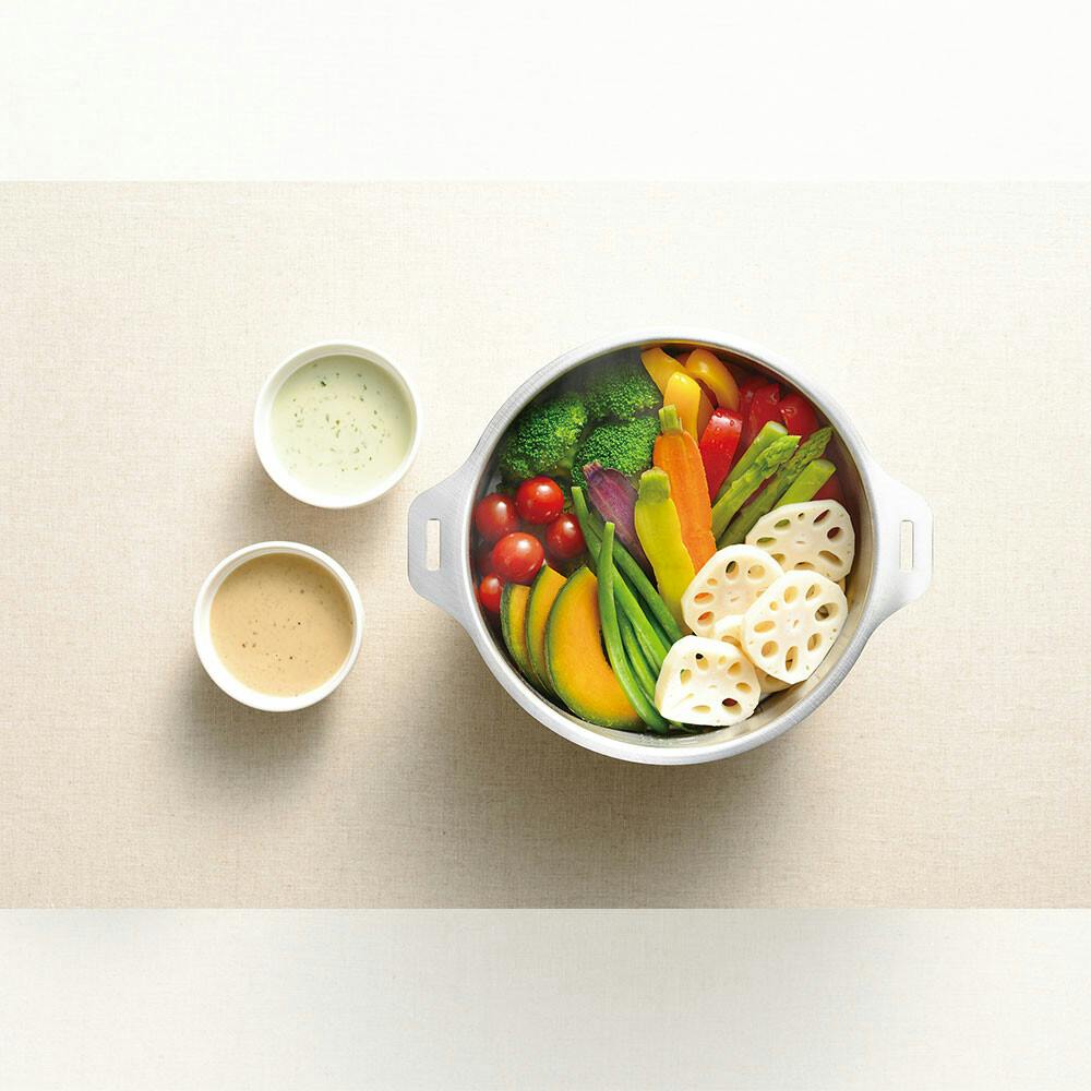 日本製】燕三 IH対応ハンドル着脱式鍋 4点セット（蒸し台付）（EM-032