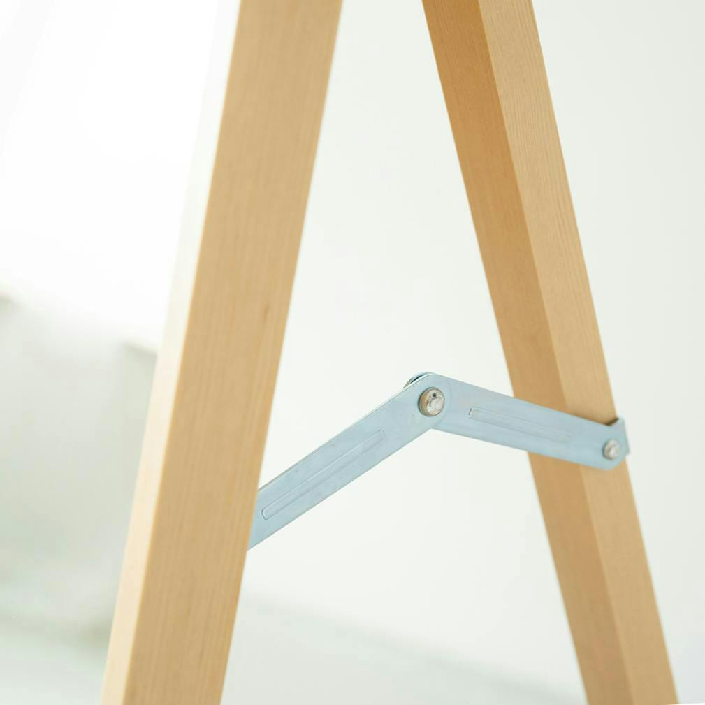 日本製】【細枠スタンドミラー (幅50×高さ160cm)(ナチュラル)】 天然木