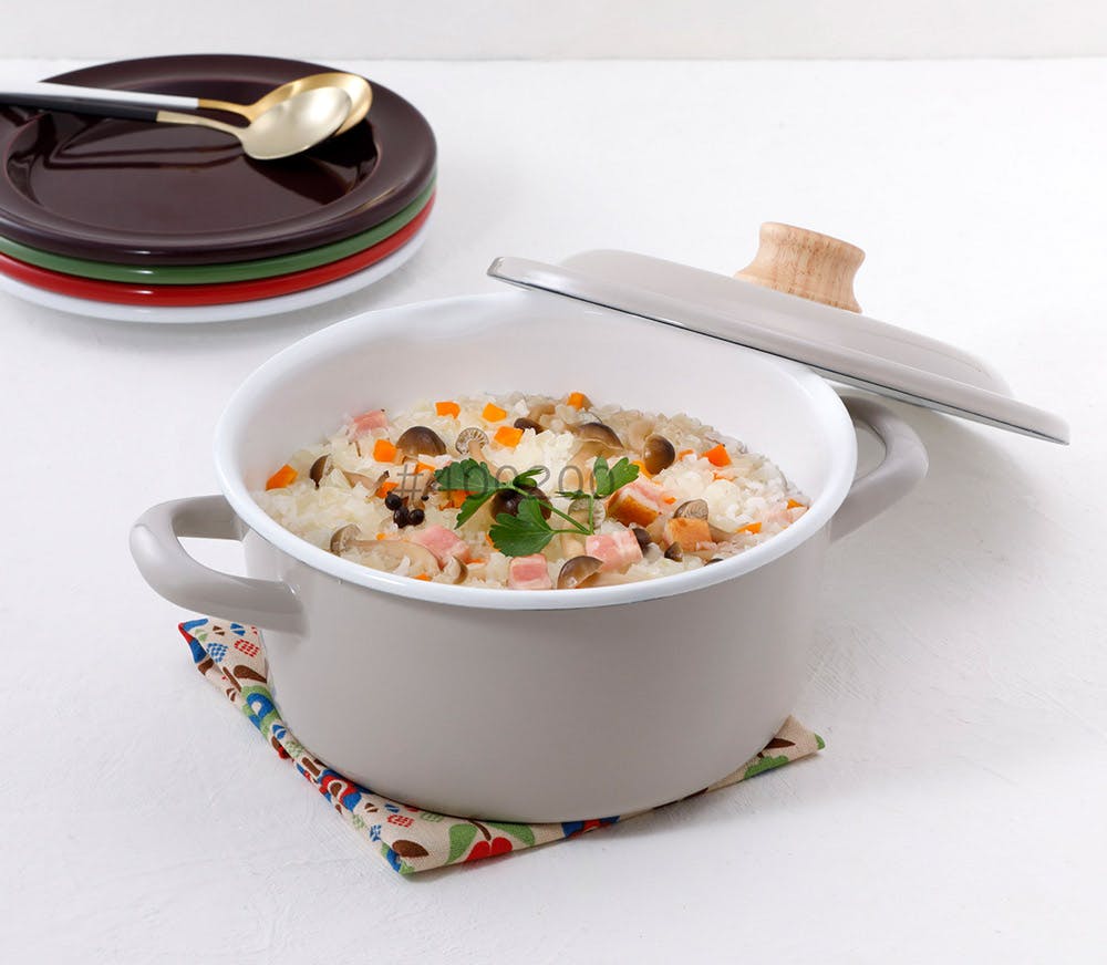 富士ホーロー コットンプラス 20cmキャセロール 蓋付き ガス火 IH対応