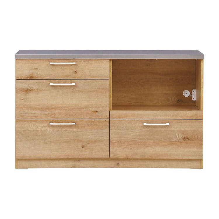 nora. 食器棚 リンツ ナチュラル/ホワイト キッチンボード 国産