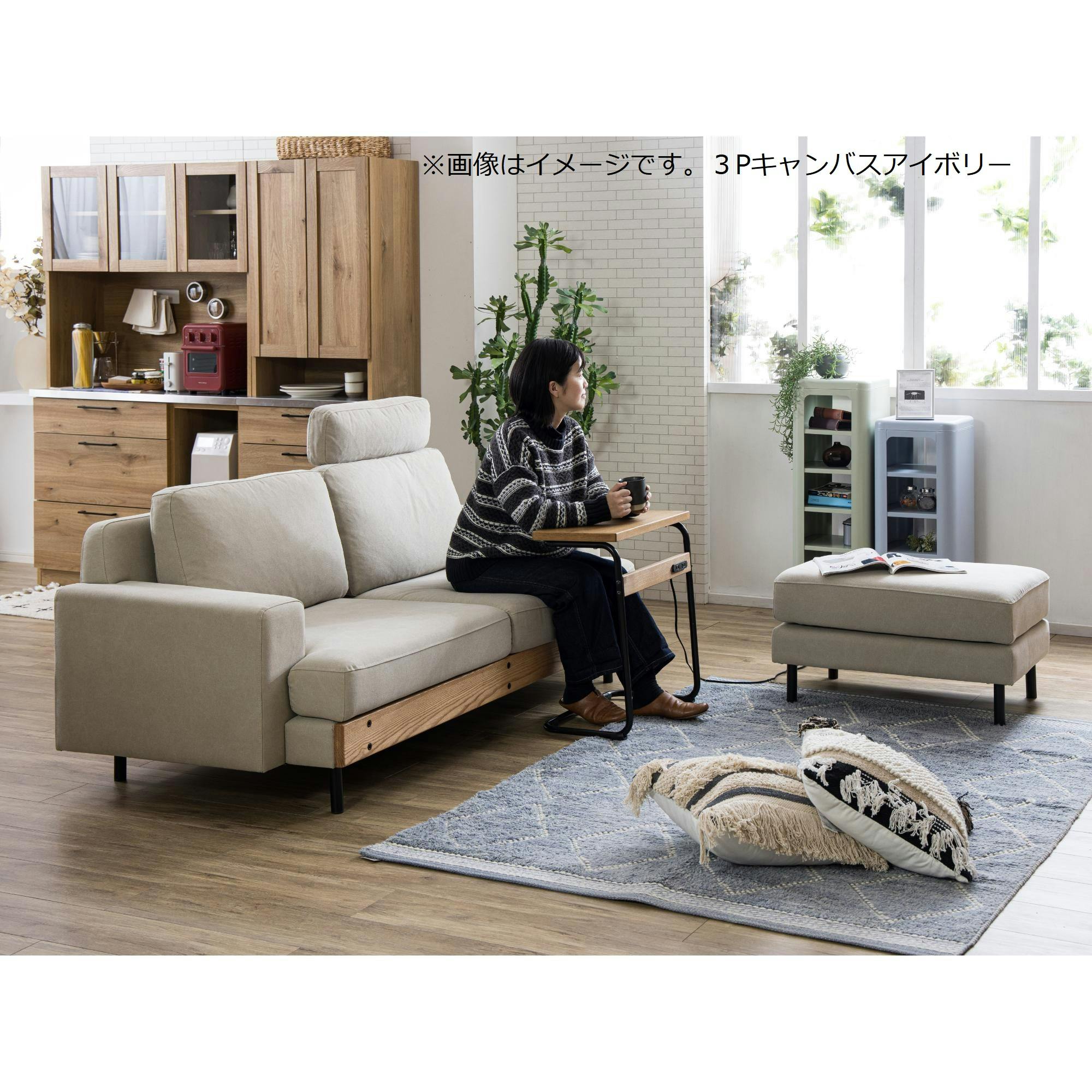 nora. ソファー バスク PLT112 ヨーロピアンGY 3人掛け ソファ 三人