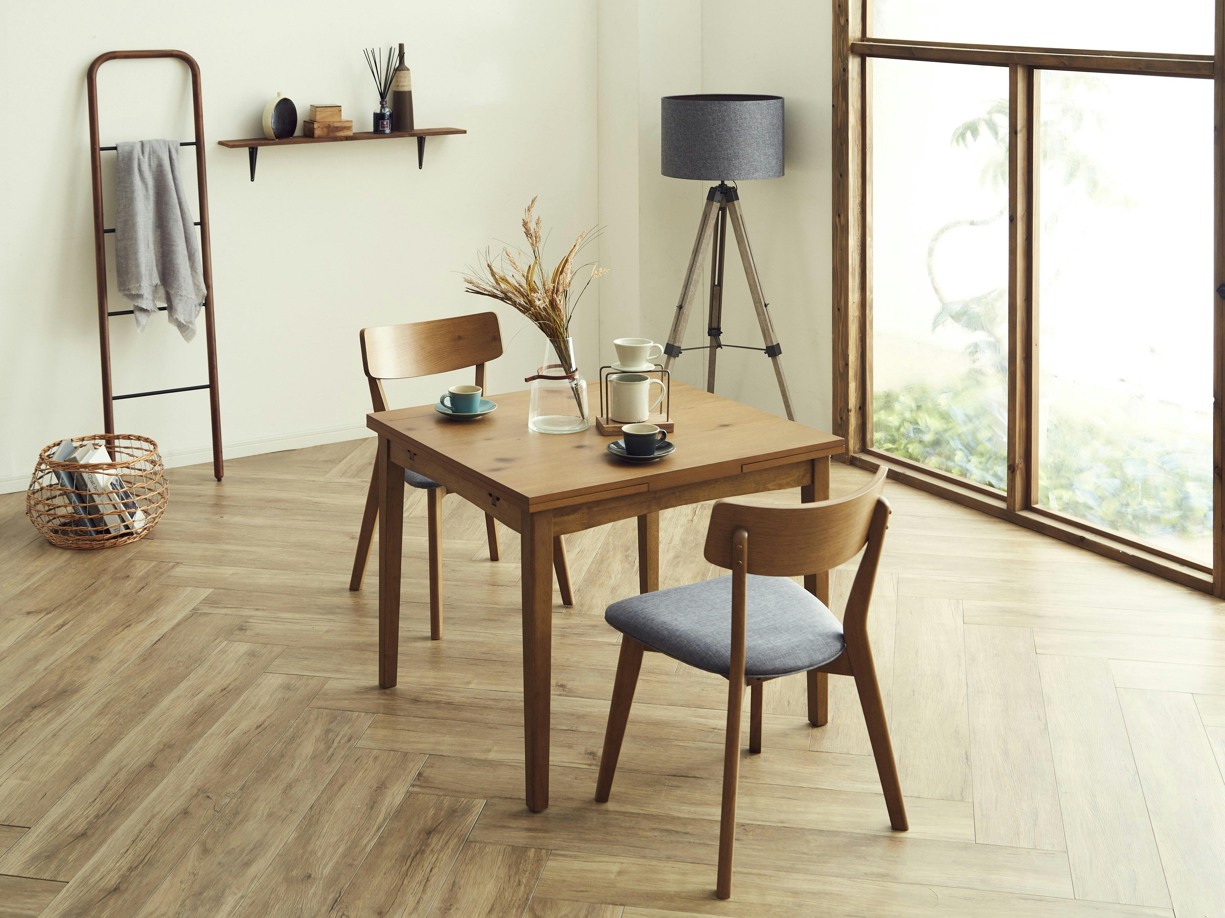 to Meet ダイニングテーブル スレイド ミドルブラウン 幅85cm オーク