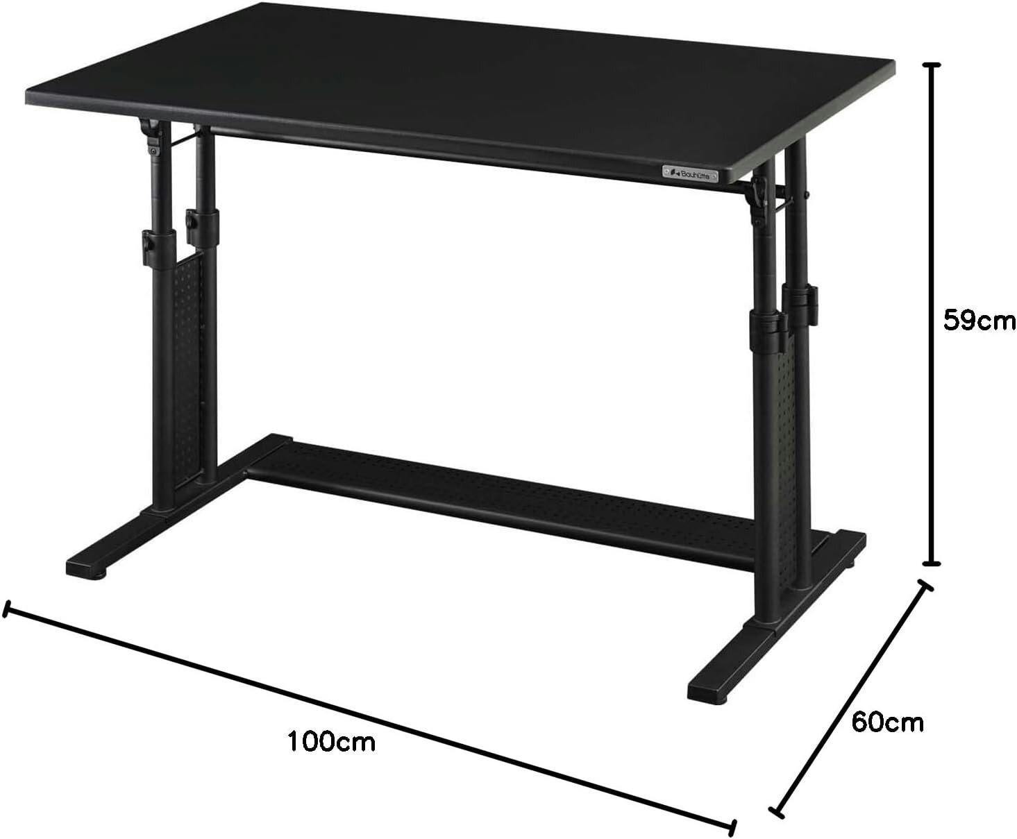 Bauhutte(バウヒュッテ) デスク BHD-1000M ブラック 幅100cm 昇降式
