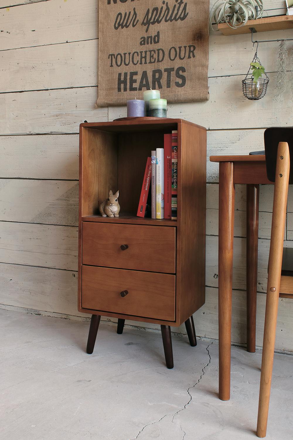 弘益】KOKOA 天然木 キャビネット サイドチェスト 収納家具 北欧風 弘