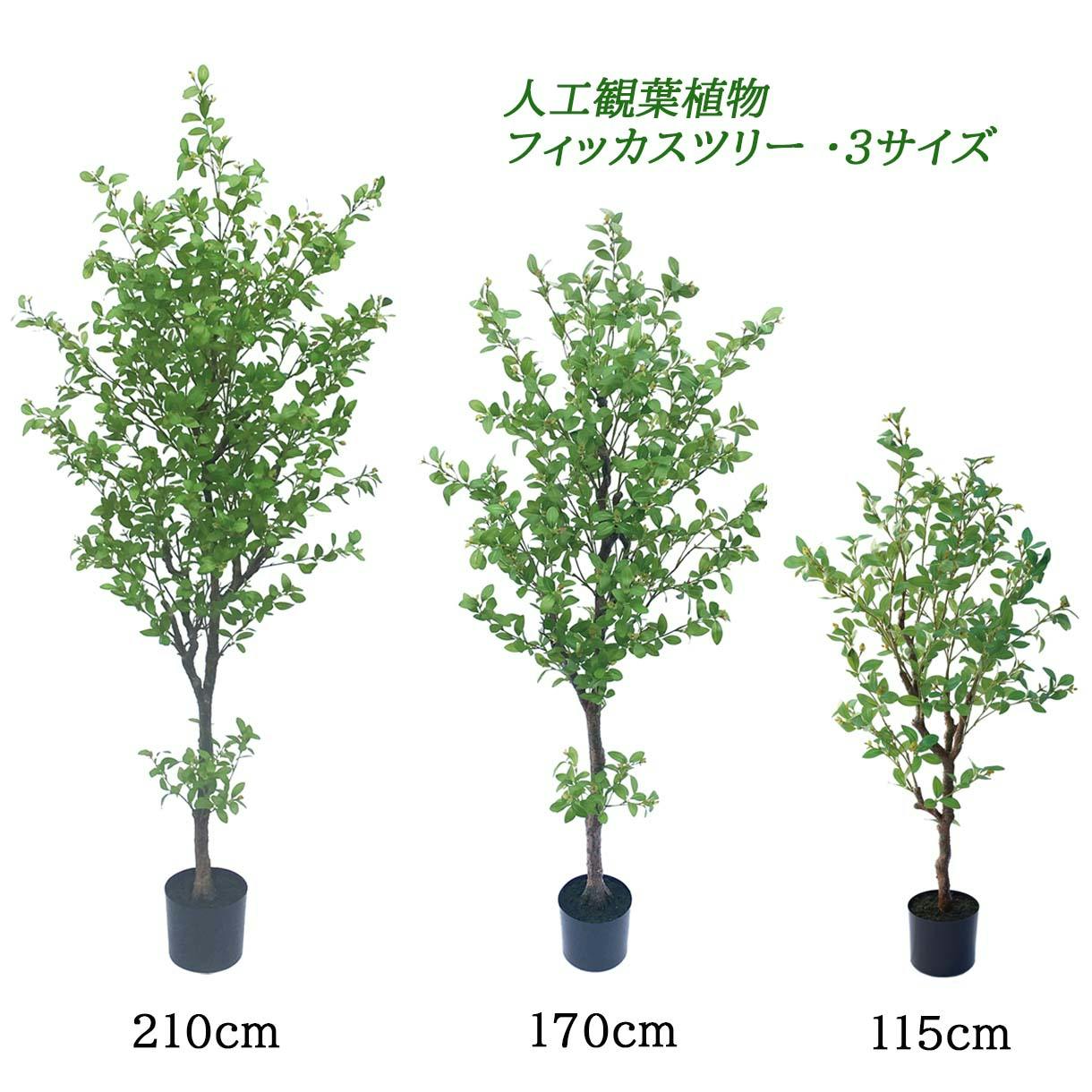 GREEN COFFRET フィッカスツリー115cm 人工観葉植物 フェイクグリーン