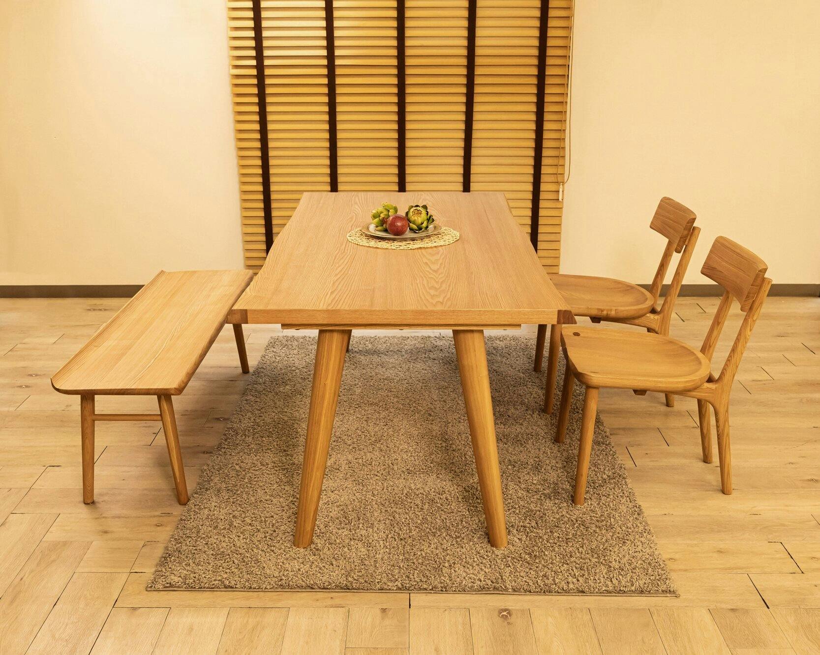 筑波産商 ARBOL クラフト 150 ダイニングベンチ ダークブラウン