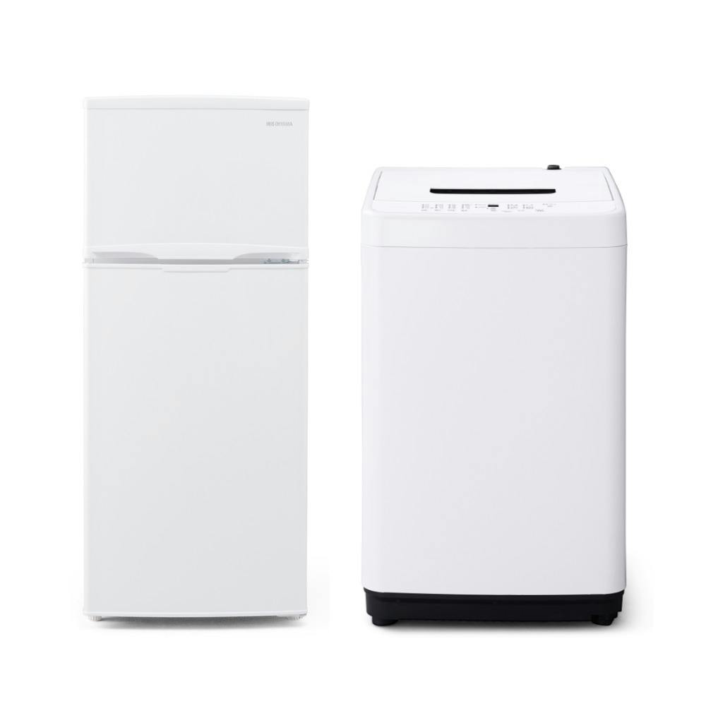 アイリスオーヤマ 【軒先渡し】家電2点セット(冷凍冷蔵庫 118L+全自動