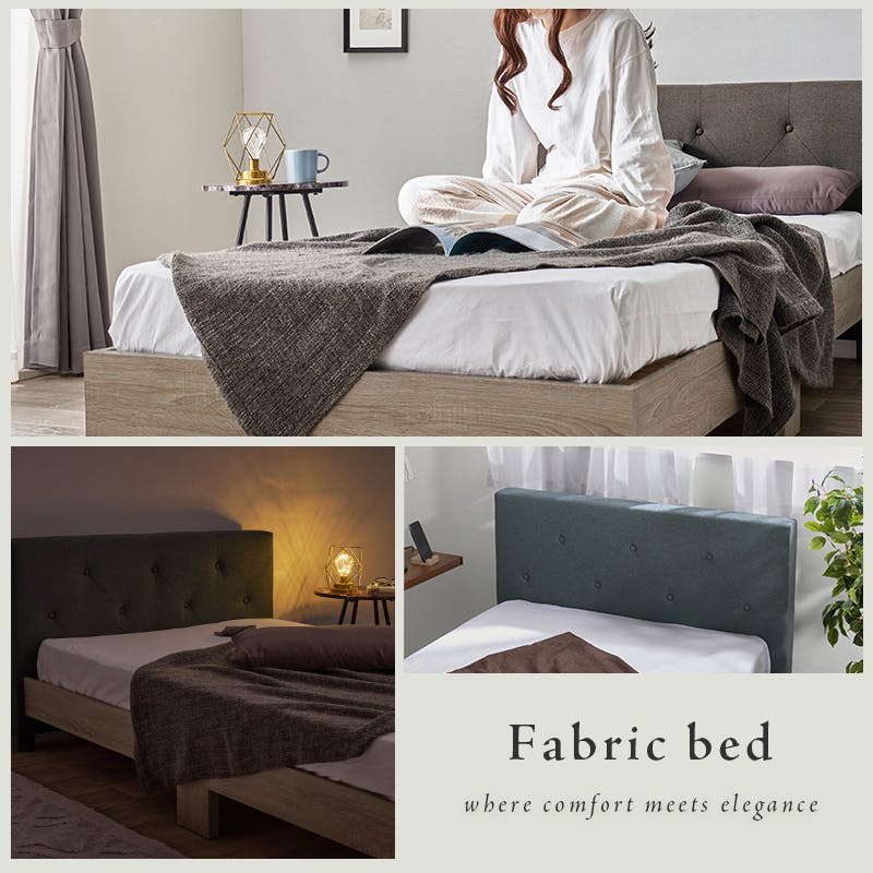 ファブリックベッド RB-1717BR ダークブラウン インテリア 寝具 家具