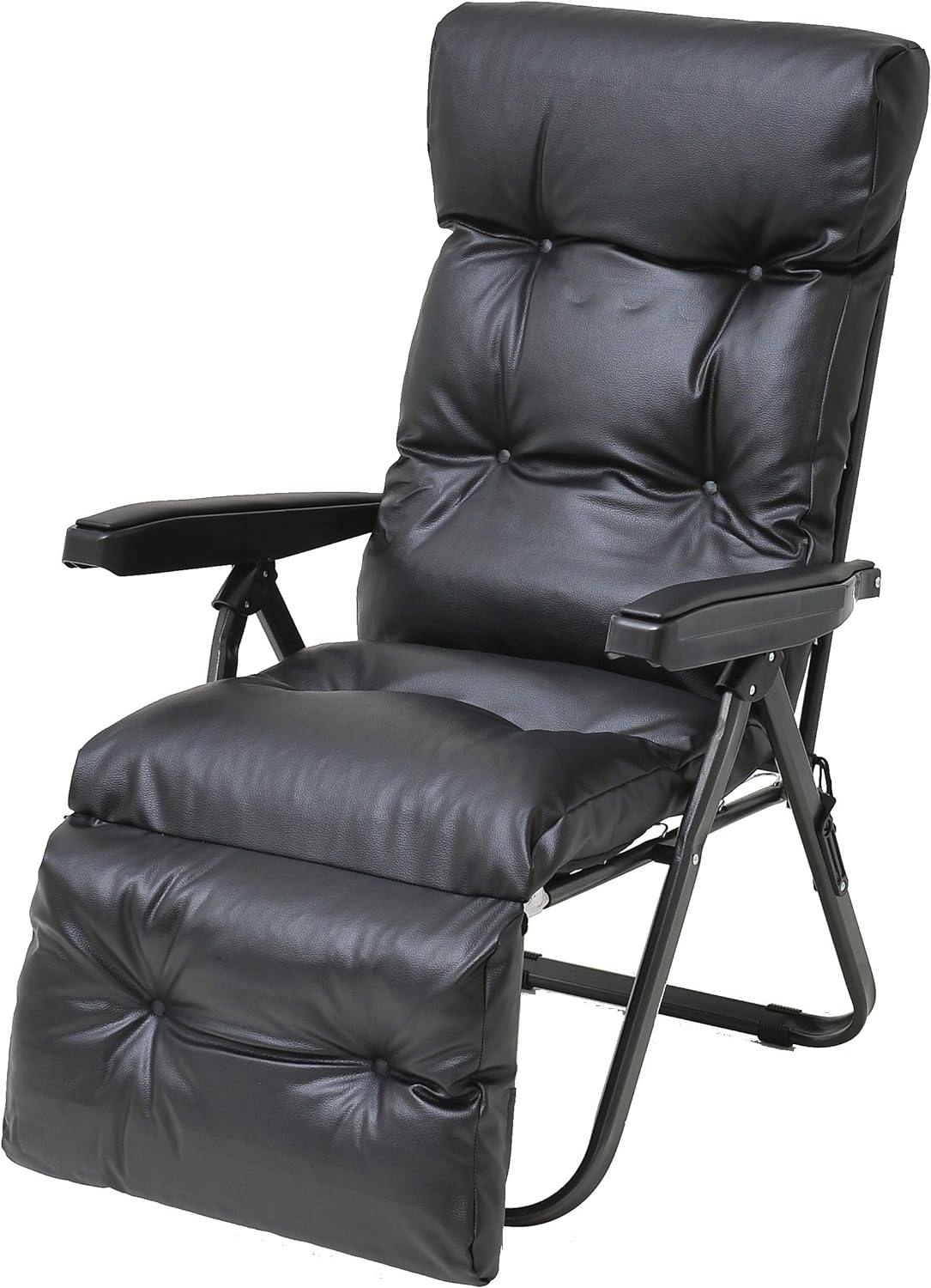 タック Vita フットレスト付きリクライニングチェア グリーン 全身を