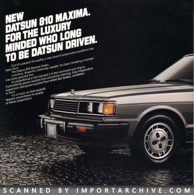 1981 Datsun 810 Brochure (Late Version w/ Diesel) - ImportArchive